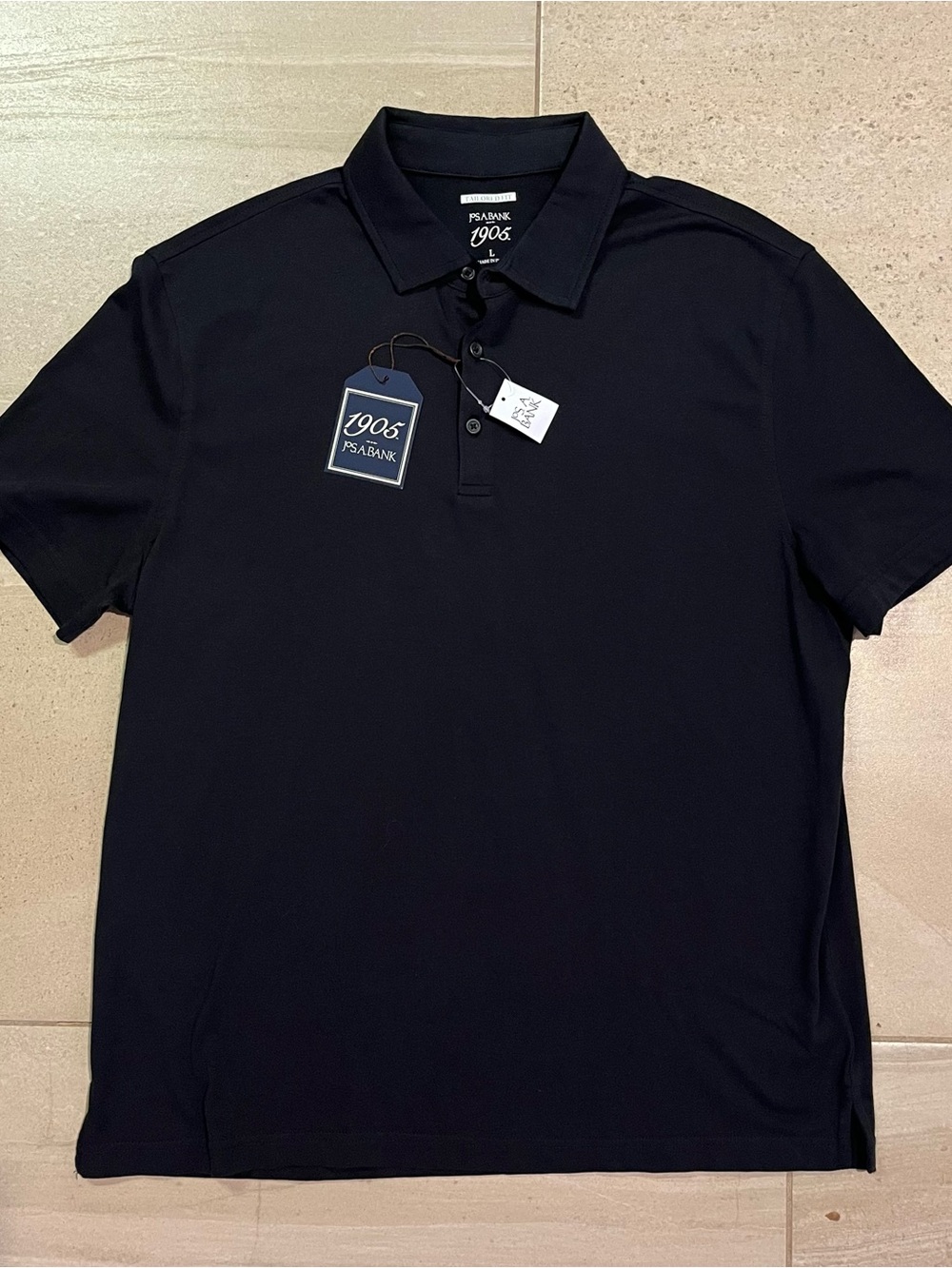 1905 Jos A Bank Men's Black Polo Shirt